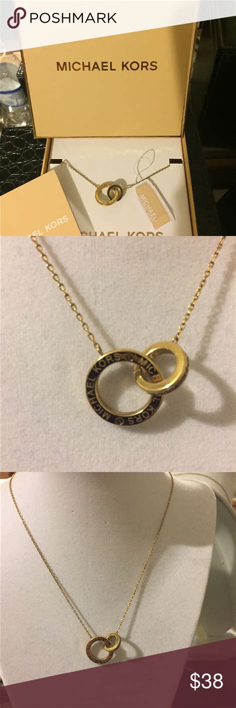 michael kors gold necklace uk|Michael Kors jewelry gift box.